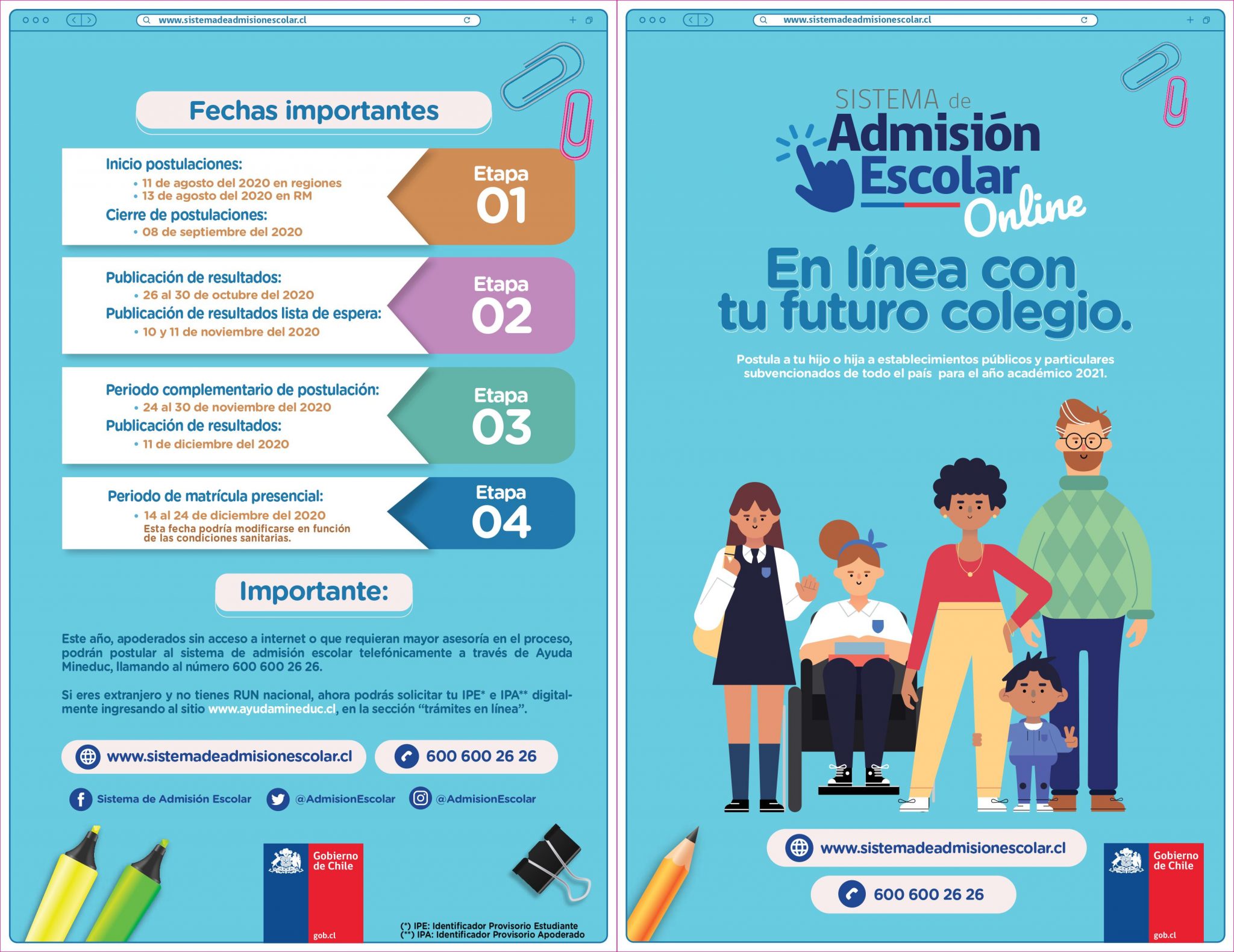 Periodo de Postulación al Sistema de Admisión Escolar año académico 2021 - Liceo Mañihuales